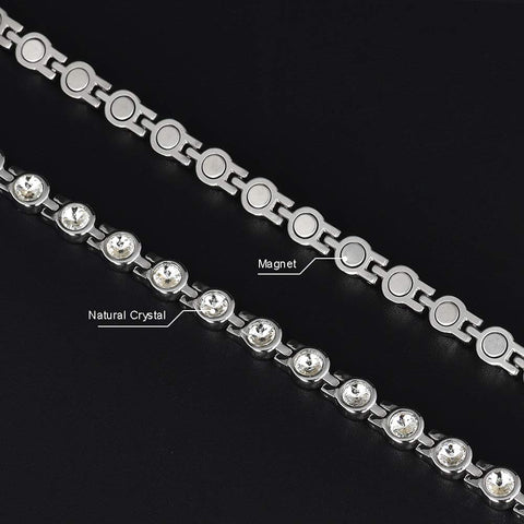 Dr. Magnetic DRM23 Bracelet - Stainless Steel - Birthstone - April - Women