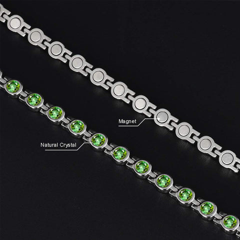 Dr. Magnetic DRM23 Bracelet - Stainless Steel - Birthstone - May - Women