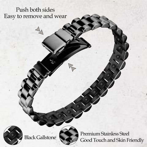 Dr. Magnetic DRM52 Bracelet - Stainless Steel - Dark Grey - Men