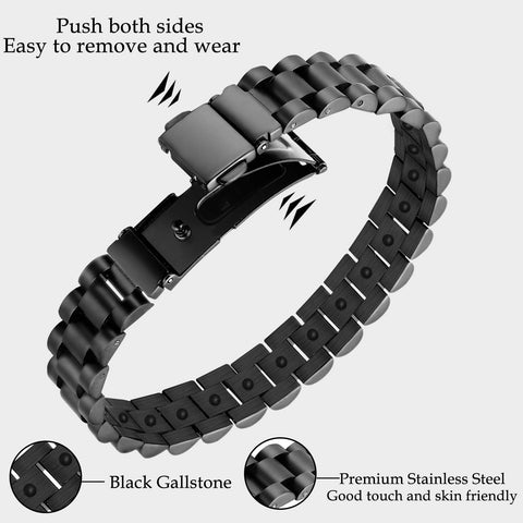 Dr. Magnetic DRM52 Bracelet - Stainless Steel - Black - Men