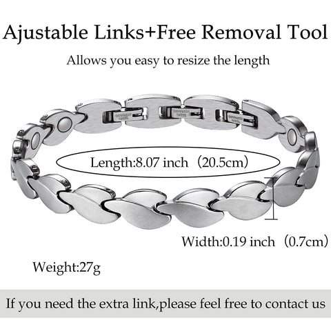 Dr. Magnetic DRM05 Bracelet - Stainless Steel - Silver - Women