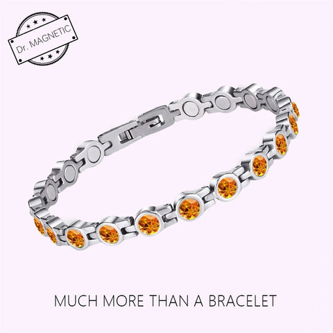 Dr. Magnetic DRM23 Bracelet - Stainless Steel - Birthstone - November - Women