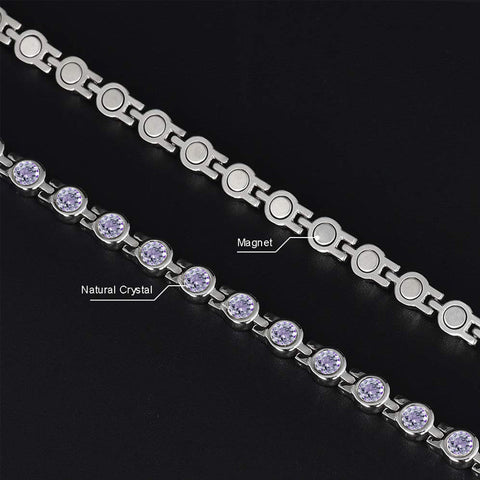 Dr. Magnetic DRM23 Bracelet - Stainless Steel - Birthstone - June - Women