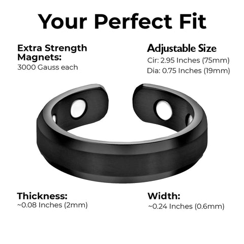 Dr. Magnetic DRM12 Ring - Red Copper | Stainless Steel - Unisex (Pack of 2 Pcs)