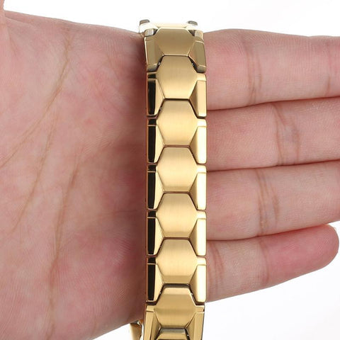 Dr. Magnetic DRM25 Bracelet - Stainless Steel - Gold - Men