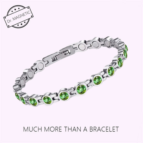Dr. Magnetic DRM23 Bracelet - Stainless Steel - Birthstone - May - Women