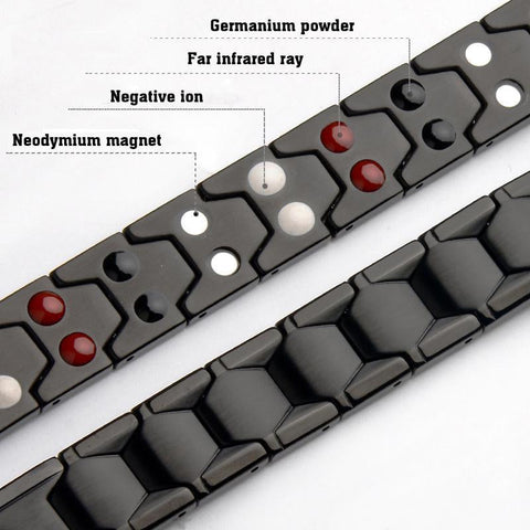 Dr. Magnetic DRM25 Bracelet - Stainless Steel - Black - Men