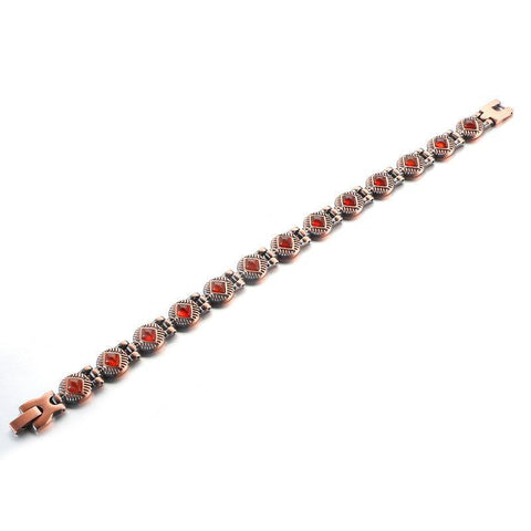 Dr. Magnetic DRM06 Bracelet - Red Copper - Red Agate - Women