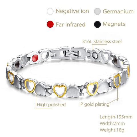(Free Only Today) Dr. Magnetic DRM07 Bracelet - Stainless Steel - Women